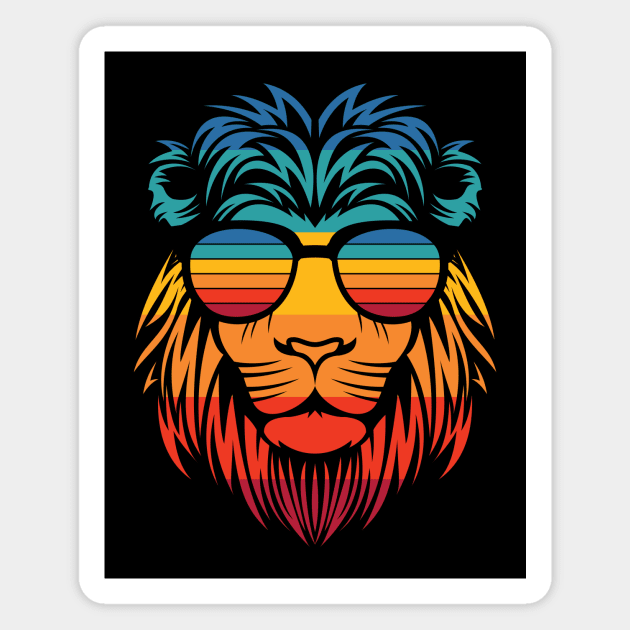 Retro Lion Magnet by GermanStreetwear